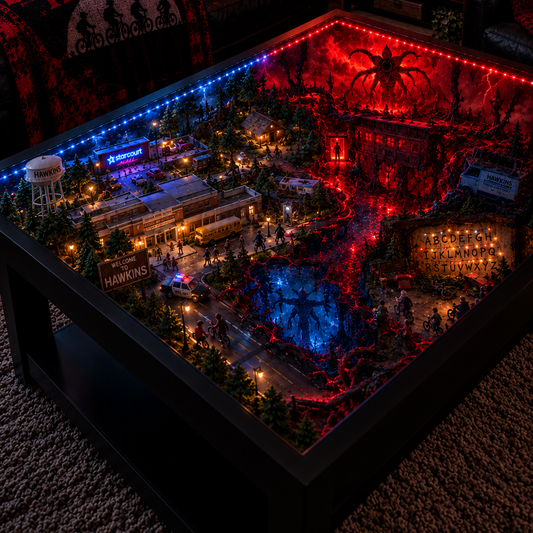 Demi Table illuminated miniature town coffee table